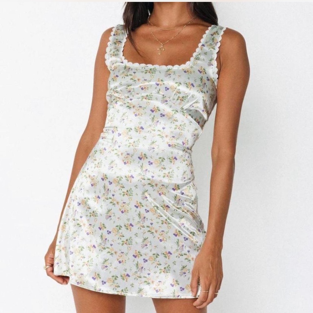 Princess Polly Berlin floral satin dress